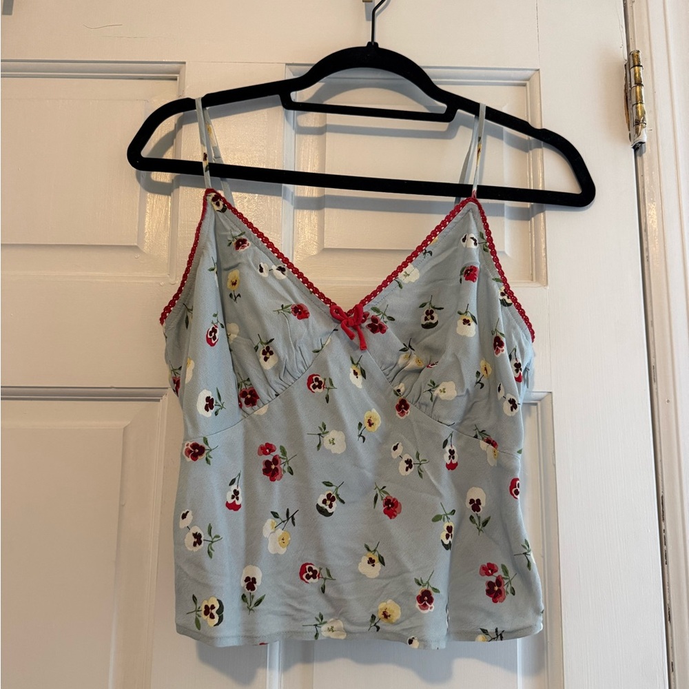 Doen X Gap light blue floral tank